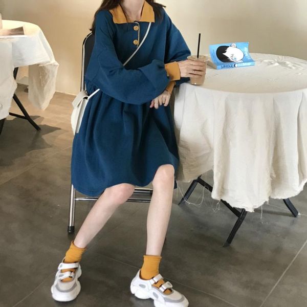 casual dresses women summer blue patchwork high waistline oversized mini dress school girl long sleeve short sundress, Black;gray
casual dresses women summer blue patchwork high waistline oversized mini dress school girl long sleeve short sundress, Black;gray