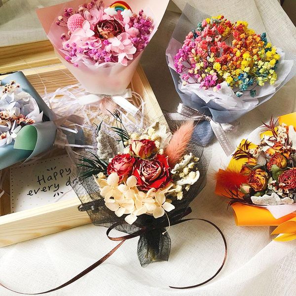 decorative flowers & wreaths dried rose preserved flower bouquet hand-made natural mini gift for box decoration
decorative flowers & wreaths dried rose preserved flower bouquet hand-made natural mini gift for box decoration