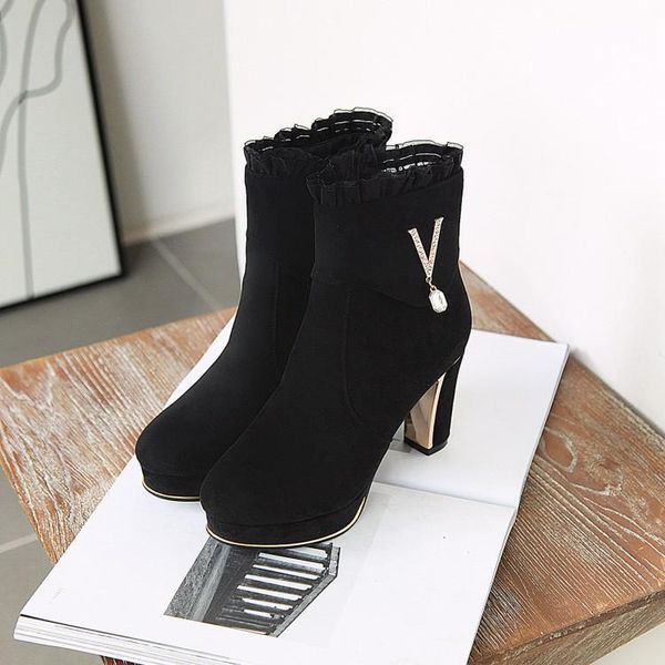 boots big size 9 10 11-13 women shoes ankle for ladies woman winter side zipper pearl pendant, Black
boots big size 9 10 11-13 women shoes ankle for ladies woman winter side zipper pearl pendant, Black