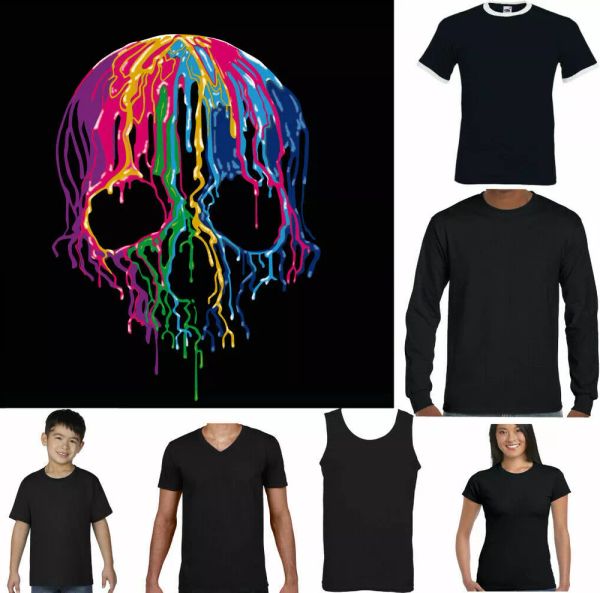 skull t-shirt mens tropfend biker tattoo gothic zerflieÃender motorcycle top, White;black
skull t-shirt mens tropfend biker tattoo gothic zerflieÃender motorcycle top, White;black