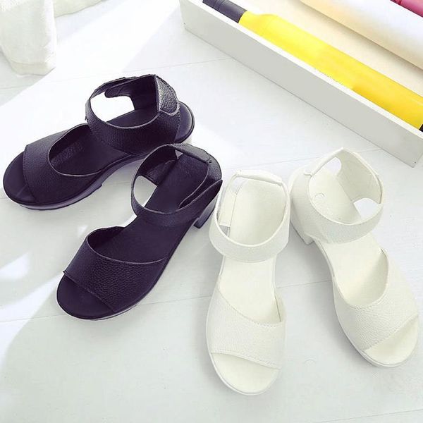 female summer sandals pure black and white plus size fashion with fish mouth middle-heel waterproof platform outdoor wedge shoes
female summer sandals pure black and white plus size fashion with fish mouth middle-heel waterproof platform outdoor wedge shoes