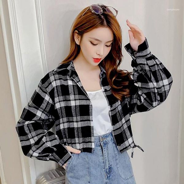 women's shirts autumn and winter female shirt plaid women slim long sleeve cotton blouse outerwear1, White
women's shirts autumn and winter female shirt plaid women slim long sleeve cotton blouse outerwear1, White