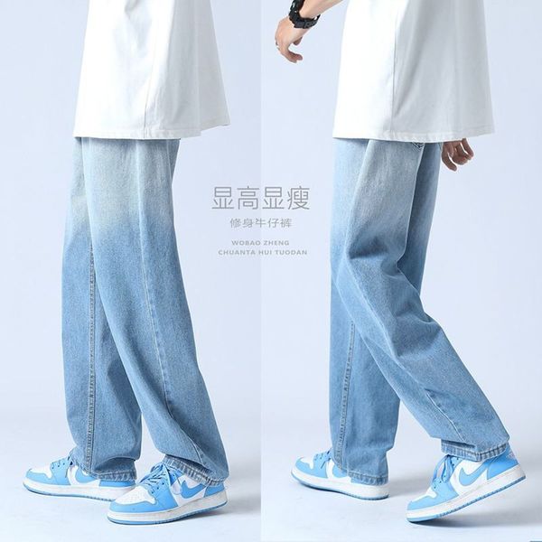summer wide-leg jeans spring men fashion gradient baggy streetwear loss hip-hop straight-leg denim broek, Blue
summer wide-leg jeans spring men fashion gradient baggy streetwear loss hip-hop straight-leg denim broek, Blue