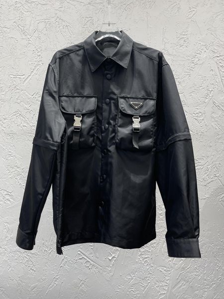 2021 long sleeve lapel neck men fashion multi pockets shirts casual solid color blouse man belt stylish shirt, Black;brown 
2021 long sleeve lapel neck men fashion multi pockets shirts casual solid color blouse man belt stylish shirt, Black;brown