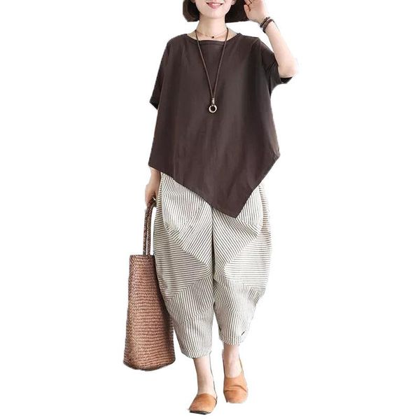 women's two piece pants women set 2021 loose bat sleeve+harem casual summer clothing suit plus size c989, White
women's two piece pants women set 2021 loose bat sleeve+harem casual summer clothing suit plus size c989, White