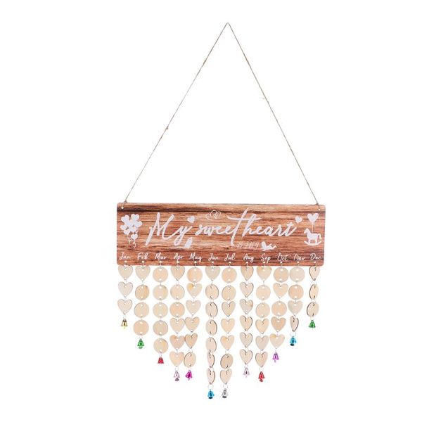 frames baby birthday reminder wooden board calendar wall hanging decor diy sign