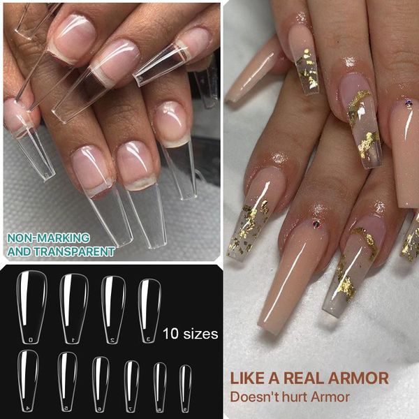 false nails 600pcs fake nail tips clear acrylic coffin full cover long ballerina traceless artificial salons and diy art, Red;gold
false nails 600pcs fake nail tips clear acrylic coffin full cover long ballerina traceless artificial salons and diy art, Red;gold
