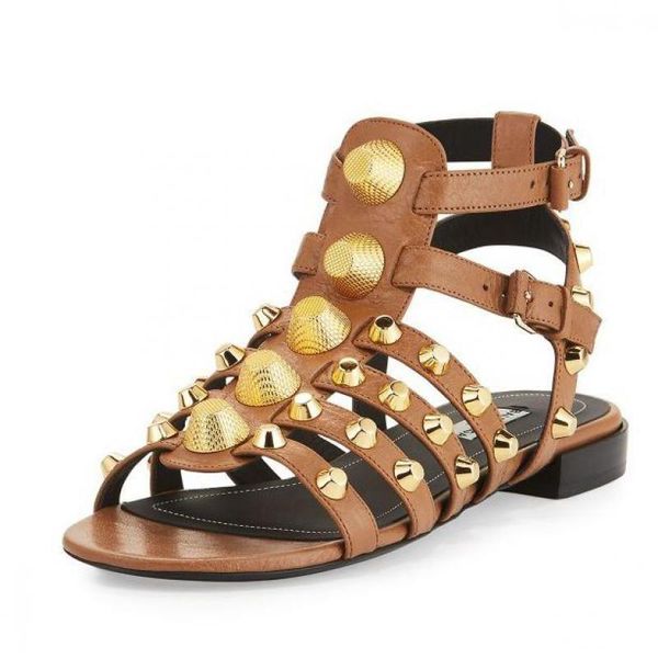 sandals getspring women shoes 2021 casual color matching rivet cowhide fashion personalized ribbons roman flat bottom buckle, Black
sandals getspring women shoes 2021 casual color matching rivet cowhide fashion personalized ribbons roman flat bottom buckle, Black