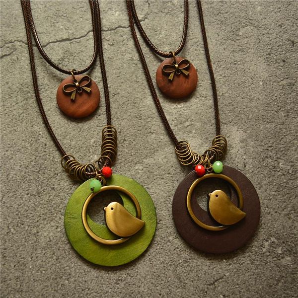 pendant necklaces 2021 retro necklace ethnic style female literary simple double-layer wooden bird bow long sweater chain, Silver
pendant necklaces 2021 retro necklace ethnic style female literary simple double-layer wooden bird bow long sweater chain, Silver