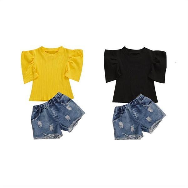 summer baby girls clothes set pants jeans kids casual fashion outfits short sleeves cotton, White
summer baby girls clothes set pants jeans kids casual fashion outfits short sleeves cotton, White