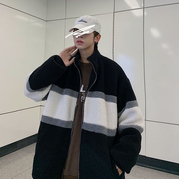 winter men's casual loose snow jacket thickened lamb wool trench coat white cotton-padded clothes keep warm parkas s-2xl 210524, Black
winter men's casual loose snow jacket thickened lamb wool trench coat white cotton-padded clothes keep warm parkas s-2xl 210524, Black