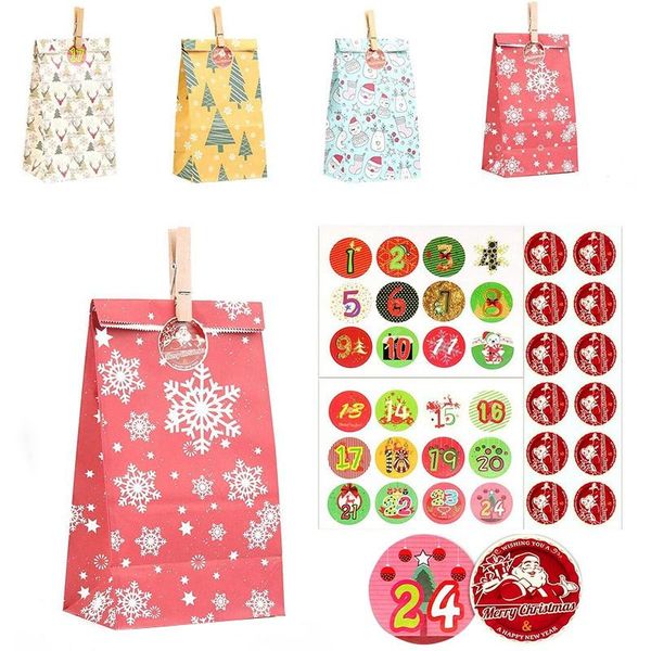 gift wrap christmas kraft paper bag set storage digital sticker with calendar candy decoration
gift wrap christmas kraft paper bag set storage digital sticker with calendar candy decoration