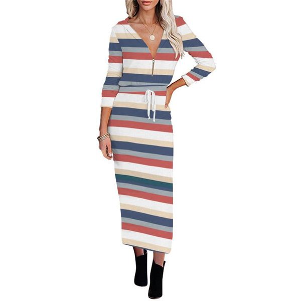 casual dresses women's autumn fashionstriped zipper long sleeve office v-neckfashion plus size dress women elegant party maxi, Black;gray
casual dresses women's autumn fashionstriped zipper long sleeve office v-neckfashion plus size dress women elegant party maxi, Black;gray