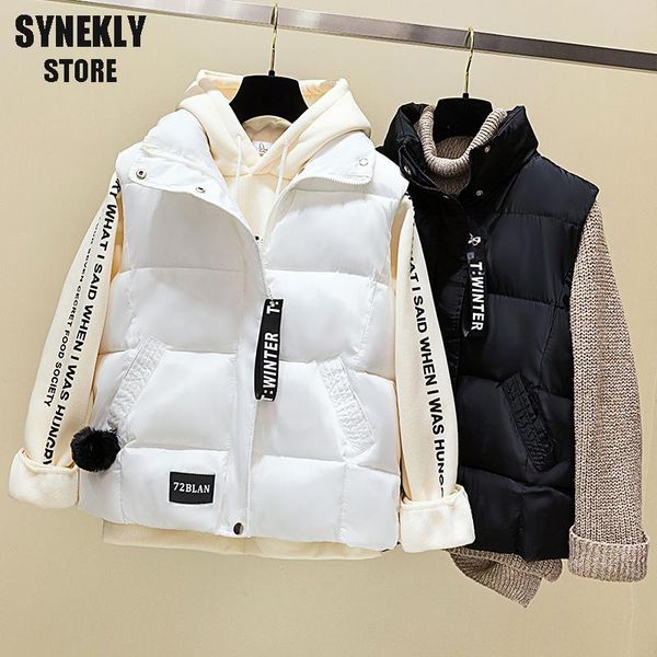 women's vests fashion stand collar women winter warm cotton padded size 3xl casual sleeveless zipper parkas jacket female, Black;white
women's vests fashion stand collar women winter warm cotton padded size 3xl casual sleeveless zipper parkas jacket female, Black;white