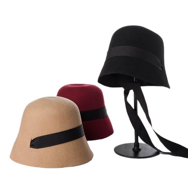 berets retro wool felt hats for women korean fashion fedoras ladies french hepburn ribbon bucket hat casual fisherman black, Blue;gray
berets retro wool felt hats for women korean fashion fedoras ladies french hepburn ribbon bucket hat casual fisherman black, Blue;gray