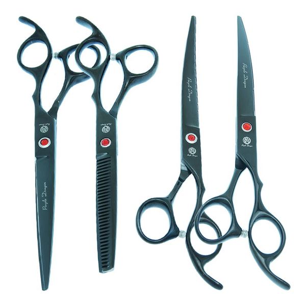 hair scissors purple dragon 7.0" professional pet for dog grooming black straight curved cutting shear puppy thinning clippers b0026b
hair scissors purple dragon 7.0" professional pet for dog grooming black straight curved cutting shear puppy thinning clippers b0026b
