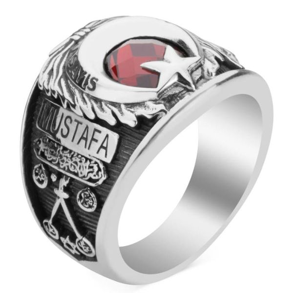 personalized silver ring zircon gemstone crescent star motif turkish gendarme men accessories ataturk signature cluster rings, Golden;silver
personalized silver ring zircon gemstone crescent star motif turkish gendarme men accessories ataturk signature cluster rings, Golden;silver