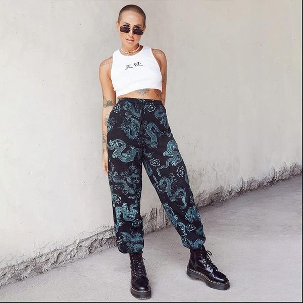 dragon print woman women capri pant high waist harem pants streetwear loose casual joggers capris mujer sudadera trousers, Black;white
dragon print woman women capri pant high waist harem pants streetwear loose casual joggers capris mujer sudadera trousers, Black;white