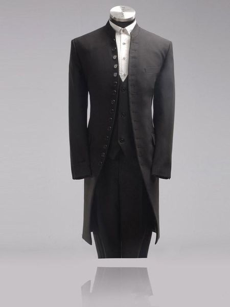 mens fashion 2021 custom design chinese collar black men suits long jacket sets tuxedos (jacket+vest+pants+tie) men's & blazers, White;black
mens fashion 2021 custom design chinese collar black men suits long jacket sets tuxedos (jacket+vest+pants+tie) men's & blazers, White;black