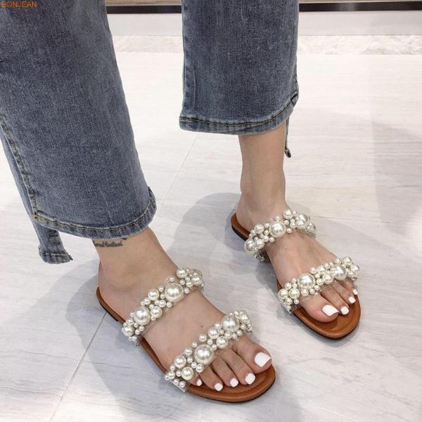 flat women sandals shoes open toe slides fashion pearl summer ladies slippers outside beach tring of beadsfemale sandal, Black
flat women sandals shoes open toe slides fashion pearl summer ladies slippers outside beach tring of beadsfemale sandal, Black