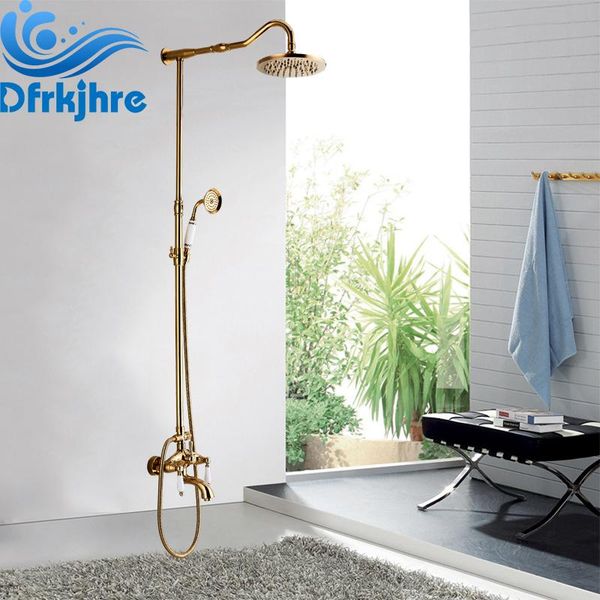 gold brass shower suit european rain head retro wall mounted set bathroom accessories sets
gold brass shower suit european rain head retro wall mounted set bathroom accessories sets