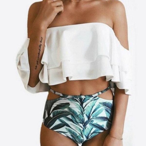 women's swimwear women bikini set push up wavy lace brazilian off shoulder swimsuit high waist plus size bathing suits, White;black
women's swimwear women bikini set push up wavy lace brazilian off shoulder swimsuit high waist plus size bathing suits, White;black