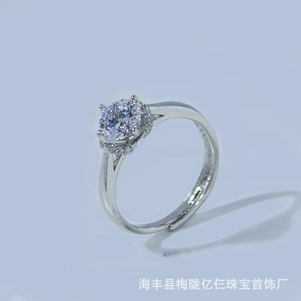 fashion simulation mosangshi mouth adjustable proposal ring female classic six claws and one carat, Black
fashion simulation mosangshi mouth adjustable proposal ring female classic six claws and one carat, Black