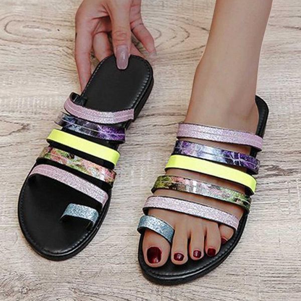 slippers 2021 summer women's sandals color striped open toe outdoor women casual slides fashion anti-slip beach shoes plus size, Black
slippers 2021 summer women's sandals color striped open toe outdoor women casual slides fashion anti-slip beach shoes plus size, Black