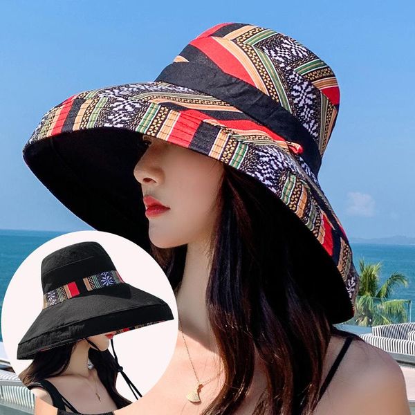 wide brim hats women bucket hat fashion retro wild double-sided big four seasons panama fisherman cap ladies sun caps, Blue;gray
wide brim hats women bucket hat fashion retro wild double-sided big four seasons panama fisherman cap ladies sun caps, Blue;gray