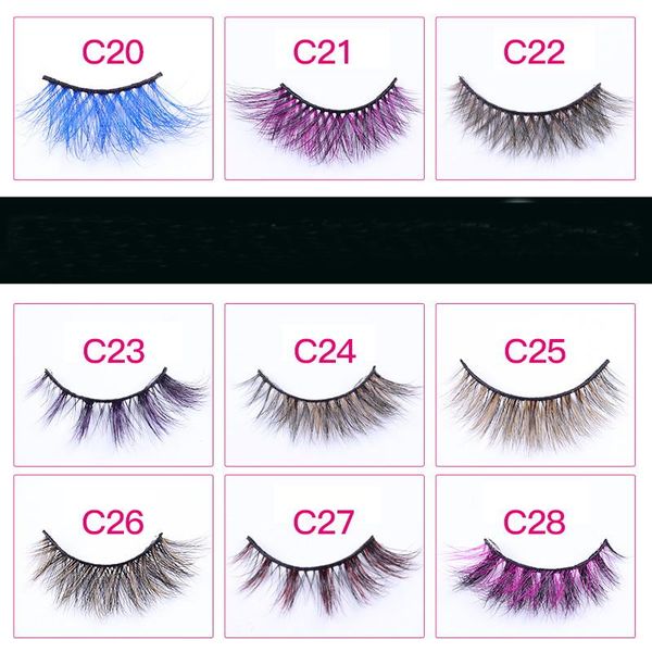 false eyelashes mink 3d color colorful exaggerated christmas holiday look 
false eyelashes mink 3d color colorful exaggerated christmas holiday look