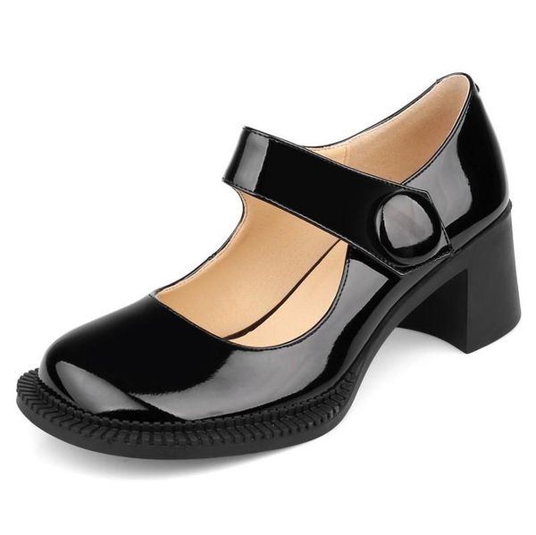 dress shoes womens round toe retro mary janes japanese school patent leather block chunky heel girls cosplay british style plus size, Black
dress shoes womens round toe retro mary janes japanese school patent leather block chunky heel girls cosplay british style plus size, Black