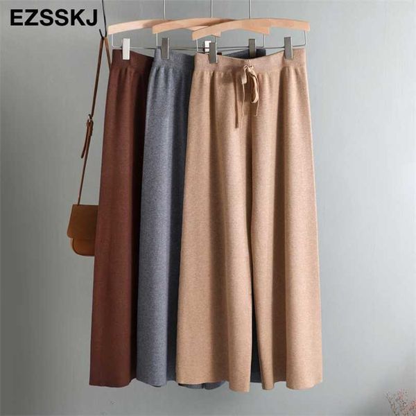 autumn winter thick casual straight pants women female drawstring loose knitted wide leg trousers 211118, Black;white
autumn winter thick casual straight pants women female drawstring loose knitted wide leg trousers 211118, Black;white