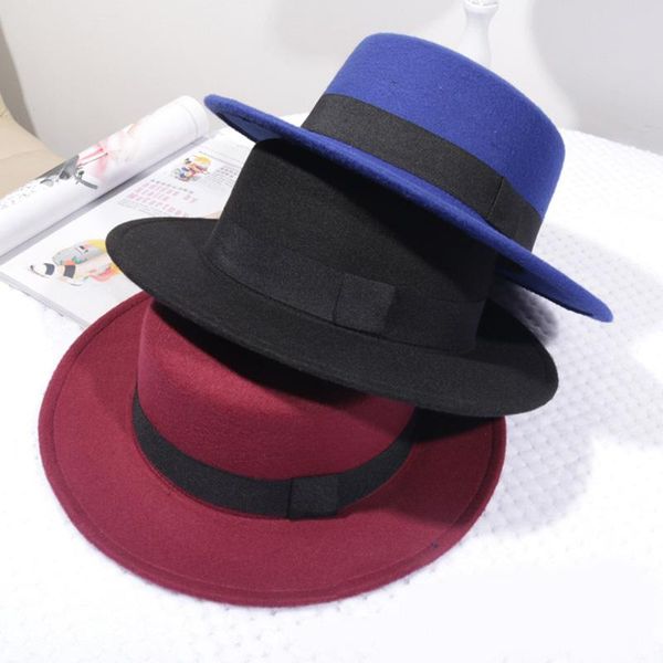 fashion bucket hat for men women woolen classic solid color felt fedoras hats flat jazz cap wide brim, Blue;gray
fashion bucket hat for men women woolen classic solid color felt fedoras hats flat jazz cap wide brim, Blue;gray