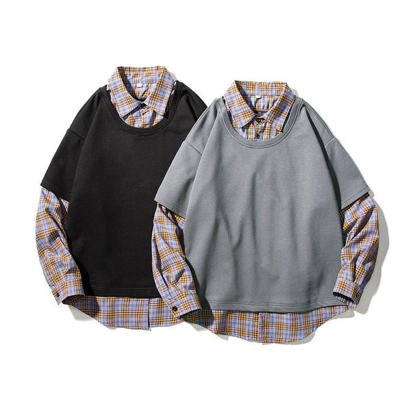 men's casual shirts 2021 long sleeve fake two pieces shirt men cotton streetwear polos mens dress tee poloshirt camisa pol clothes, White;black
men's casual shirts 2021 long sleeve fake two pieces shirt men cotton streetwear polos mens dress tee poloshirt camisa pol clothes, White;black
