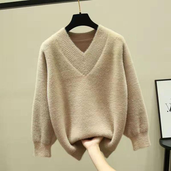 pullover autumn spring sweater teens girl women v-neck long-sleeved slim bottoming knit solid color inner short, Blue
pullover autumn spring sweater teens girl women v-neck long-sleeved slim bottoming knit solid color inner short, Blue