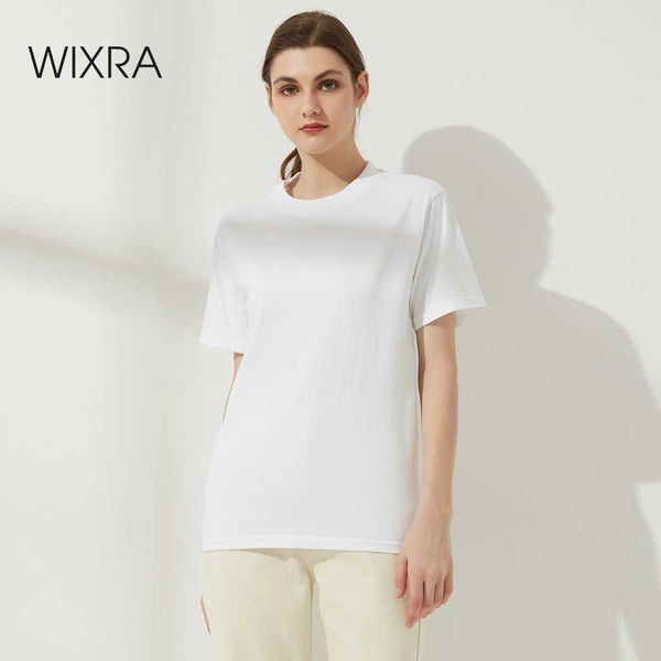 wixra spring summer solid t shirts womens all base match o neck short sleeve femme loose tee 210621, White
wixra spring summer solid t shirts womens all base match o neck short sleeve femme loose tee 210621, White