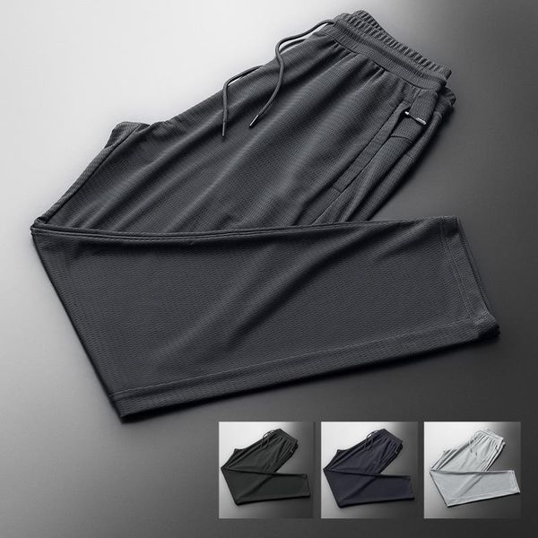 summer breathable loose large casual pants men's trend air conditioning fashion ice silk capris, Black
summer breathable loose large casual pants men's trend air conditioning fashion ice silk capris, Black