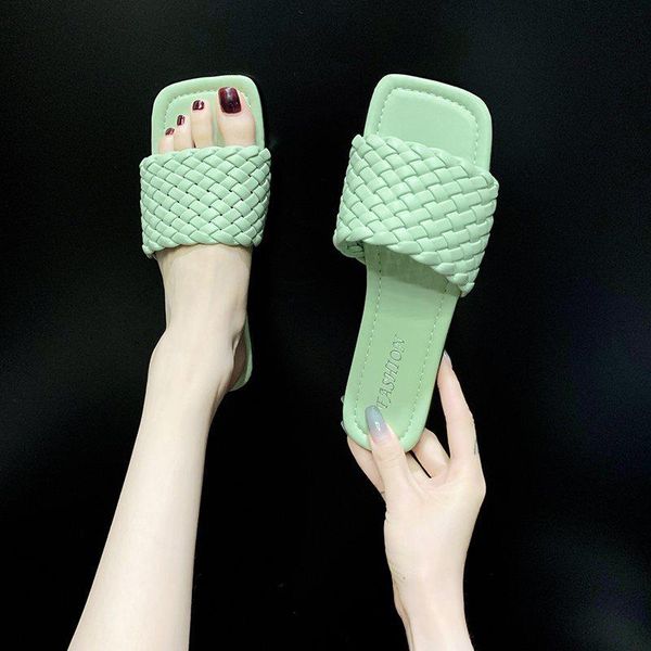slippers 2021 women square toe weave woman solid sewing shoes female open ladies summer beach comfortable plus size 43, Black
slippers 2021 women square toe weave woman solid sewing shoes female open ladies summer beach comfortable plus size 43, Black