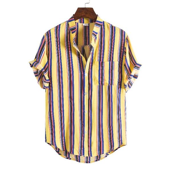 men's casual shirts stripe collar shirt men cotton slim fit man short sleeve summer clothing, White;black
men's casual shirts stripe collar shirt men cotton slim fit man short sleeve summer clothing, White;black