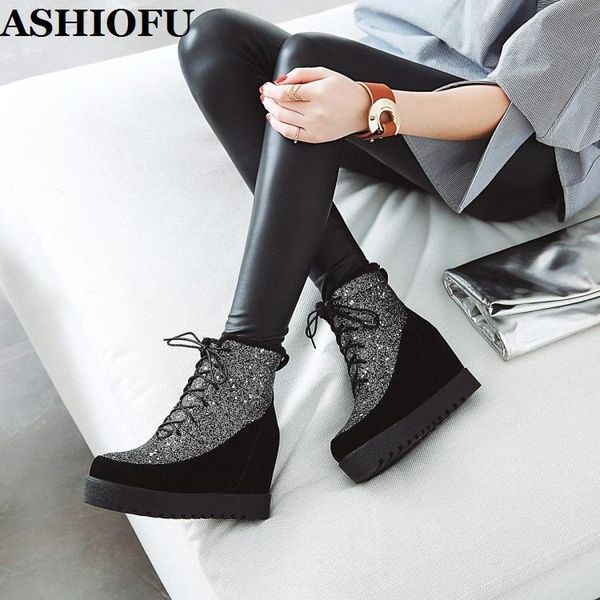boots ashiofu wholesale classic women's wedges heel shinny party school young ankle booties cross-shoelace evening fashion, Black
boots ashiofu wholesale classic women's wedges heel shinny party school young ankle booties cross-shoelace evening fashion, Black