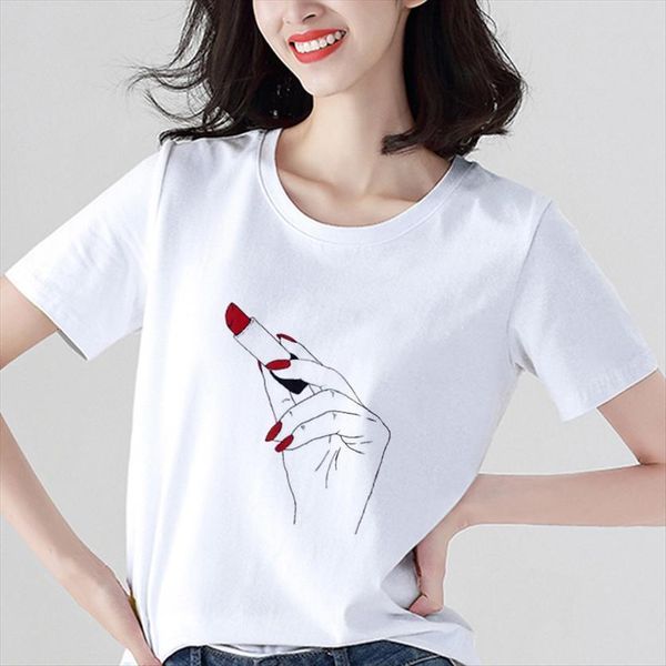 summer hand painted fashion women t shirt printed personality harajuku thin section femme clothing, White
summer hand painted fashion women t shirt printed personality harajuku thin section femme clothing, White