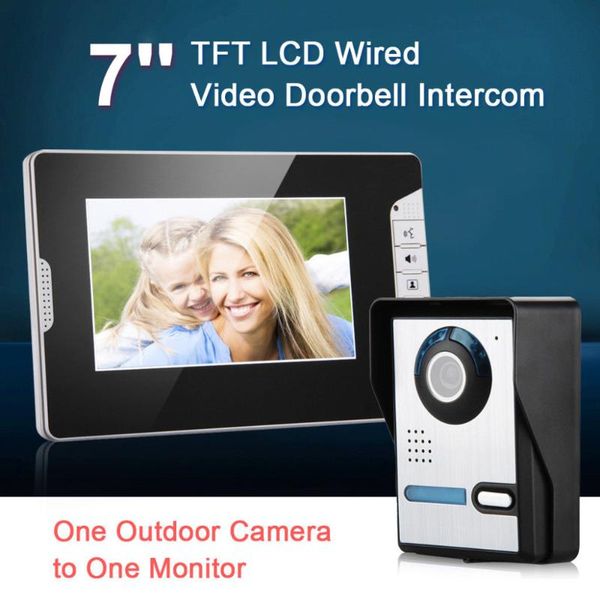 inch lcd video door phone doorbell intercom kit 1-camera 1-monitor night vision with ir-cut hd 700tvl camera phones
inch lcd video door phone doorbell intercom kit 1-camera 1-monitor night vision with ir-cut hd 700tvl camera phones