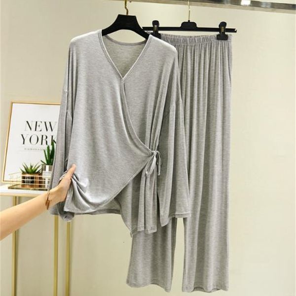 women's sleepwear loose pijamas women autumn winter sleepwear pajamas set casual v-neck nightwear female home clothes modal cotton pyja, Black;red
women's sleepwear loose pijamas women autumn winter sleepwear pajamas set casual v-neck nightwear female home clothes modal cotton pyja, Black;red