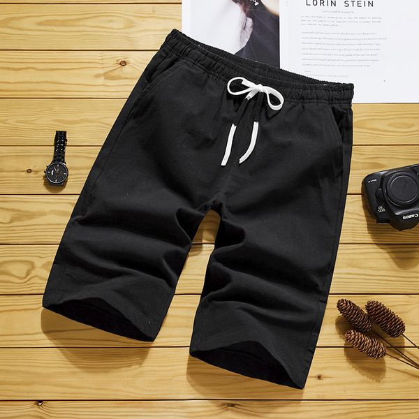 men shortsshorts men's summer pure cotton linen casual capris / 5 loose thin korean fashion pants, White;black
men shortsshorts men's summer pure cotton linen casual capris / 5 loose thin korean fashion pants, White;black