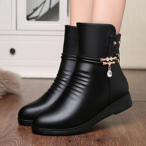 boots leather women winter thick wool lined genuine snow large size shoes erf56 8nwx, Black
boots leather women winter thick wool lined genuine snow large size shoes erf56 8nwx, Black
