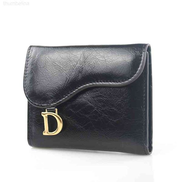 wallet oil wax leather women's multi card position two fold small top, Red;black
wallet oil wax leather women's multi card position two fold small top, Red;black