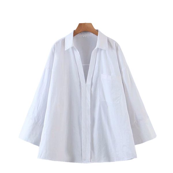 women's blouses & shirts oversize women v neck solid color 2021 spring-autumn fashion ladies loose high street female heing 8m8q, White
women's blouses & shirts oversize women v neck solid color 2021 spring-autumn fashion ladies loose high street female heing 8m8q, White