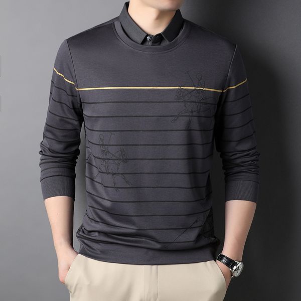 2021 spring autumn korean middle-aged and young fashion casual pullover long sleeve men's t-shirt, White;black
2021 spring autumn korean middle-aged and young fashion casual pullover long sleeve men's t-shirt, White;black