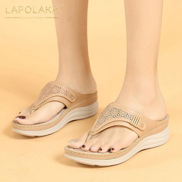 lapolaka arrivals 2021 wedges heels comfortable ins wholesale summer slippers woman shoes casual flip flops beach, Black
lapolaka arrivals 2021 wedges heels comfortable ins wholesale summer slippers woman shoes casual flip flops beach, Black