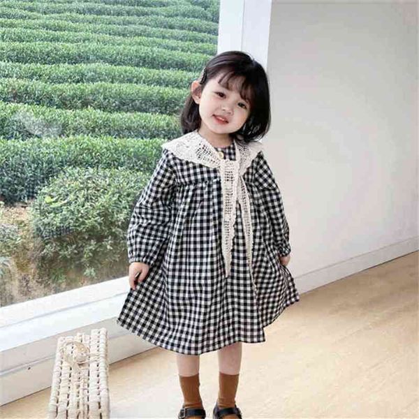 spring arrival girls long sleeve plaid dress kids cotton with lace collar 210528, Red;yellow
spring arrival girls long sleeve plaid dress kids cotton with lace collar 210528, Red;yellow